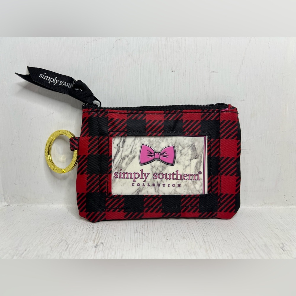 NWT Simply Southern Key ID Pouch - Tartan Buffalo Plaid